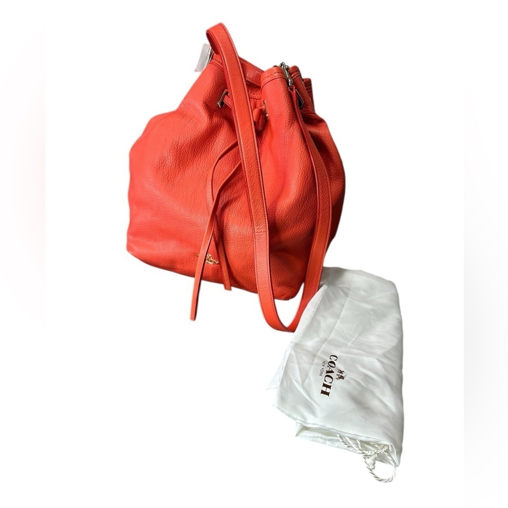 Coach  Leather TurnLock Tie Bucket Bag - Picture 9 of 17